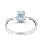 Art Deco Round Natural Stone Wedding Ring