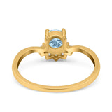 Art Deco Round Natural Stone Wedding Ring