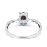 Art Deco Round Natural Stone Wedding Ring