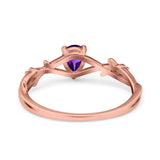 Floral Pear Teardrop Natural Stone Wedding Ring