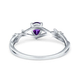 Floral Pear Teardrop Natural Stone Wedding Ring