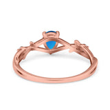 Floral Pear Teardrop Natural Stone Wedding Ring