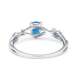 Floral Pear Teardrop Natural Stone Wedding Ring