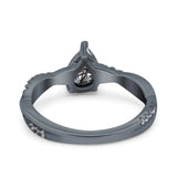 Pear Teardrop Natural Stone Infinity Shank Ring
