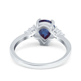 Pear Teardrop Natural Stone Classic Ring