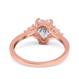 Pear Teardrop Natural Stone Classic Ring
