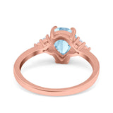 Pear Teardrop Natural Stone Classic Ring