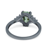 Pear Teardrop Natural Stone Classic Ring