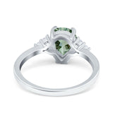 Pear Teardrop Natural Stone Classic Ring