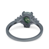 Pear Teardrop Natural Stone Classic Ring