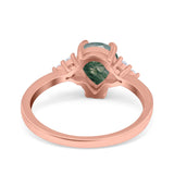 Pear Teardrop Natural Stone Classic Ring