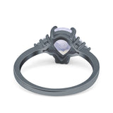 Pear Teardrop Natural Stone Classic Ring