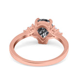 Pear Teardrop Natural Stone Classic Ring