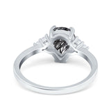 Pear Teardrop Natural Stone Classic Ring