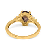 Pear Teardrop Natural Stone Classic Ring