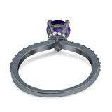 Pear Teardrop Natural Stone Wedding Ring