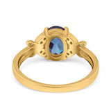 Art Deco Oval Natural Stone Butterfly Ring