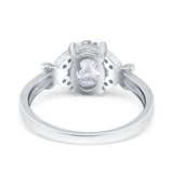 Art Deco Oval Natural Stone Butterfly Ring