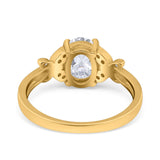 Art Deco Oval Natural Stone Butterfly Ring