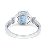 Art Deco Oval Natural Stone Butterfly Ring