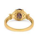 Art Deco Oval Natural Stone Butterfly Ring