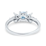 Art Deco Round Natural Stone Floral Ring