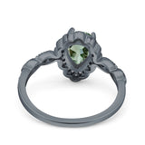 Vintage Style Pear Teardrop Natural Stone Ring