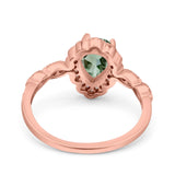 Vintage Style Pear Teardrop Natural Stone Ring