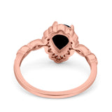 Vintage Style Pear Teardrop Natural Stone Ring