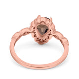 Vintage Style Pear Teardrop Natural Stone Ring