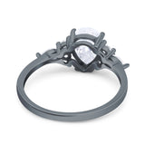 Vintage Style Pear Teardrop Natural Stone Ring