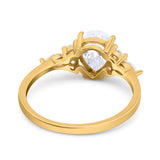 Vintage Style Pear Teardrop Natural Stone Ring