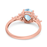 Vintage Style Pear Teardrop Natural Stone Ring