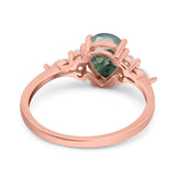 Vintage Style Pear Teardrop Natural Stone Ring