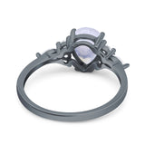 Vintage Style Pear Teardrop Natural Stone Ring