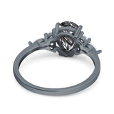 Vintage Style Pear Teardrop Natural Stone Ring