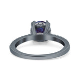 Art Deco Round Natural Stone Ring