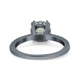 Art Deco Round Natural Stone Ring