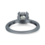 Art Deco Round Natural Stone Ring