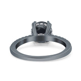 Art Deco Round Natural Stone Ring