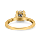 Art Deco Round Natural Stone Ring