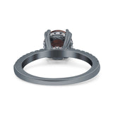 Art Deco Round Natural Stone Ring