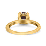 Art Deco Round Natural Stone Ring