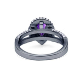 Vintage Style Pear Teardrop Natural Stone Ring