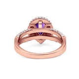 Vintage Style Pear Teardrop Natural Stone Ring