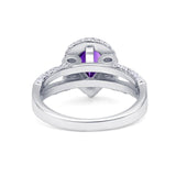 Vintage Style Pear Teardrop Natural Stone Ring