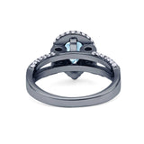 Vintage Style Pear Teardrop Natural Stone Ring