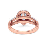 Vintage Style Pear Teardrop Natural Stone Ring