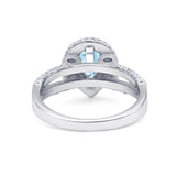 Vintage Style Pear Teardrop Natural Stone Ring