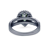 Vintage Style Pear Teardrop Natural Stone Ring